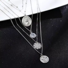 Load image into Gallery viewer, 4 Pack Pendant Coin Necklaces