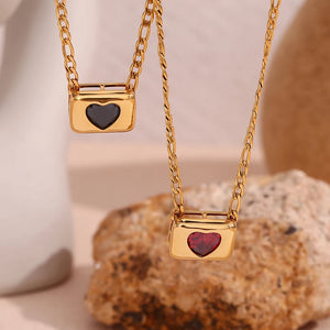Cube Heart Stainless Steel Necklace
