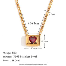 Load image into Gallery viewer, Cube Heart Stainless Steel Necklace