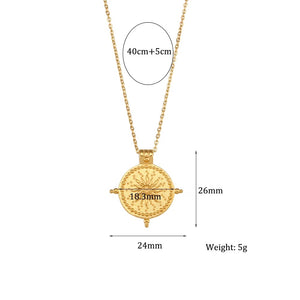 Compass Stainless Steel Necklace