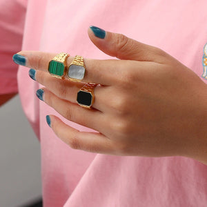 Square Shell Ring