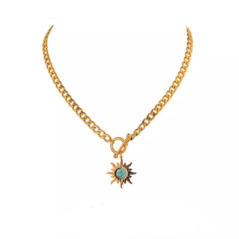 Sun Flower Stainless Steel Necklace
